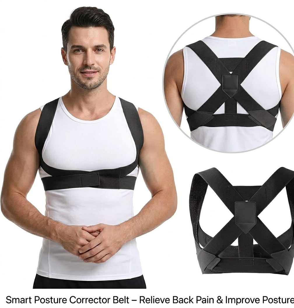 Smart Posture Corrector Belt – Relieve Back Pain & Improve Posture