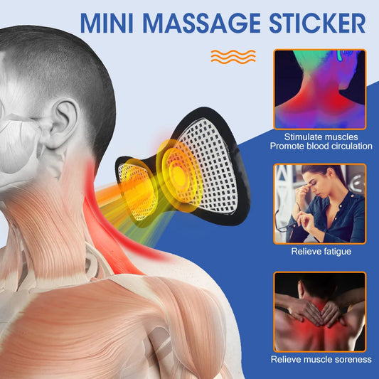 Smart EMS Neck & Back Massager | Pain Relief & Muscle Relaxation Device (Heat & Pulse Therapy)